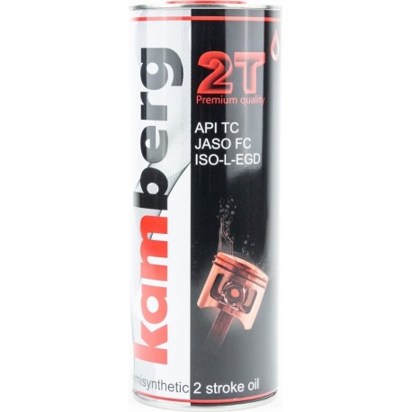 Масло 2T-полусинтетическое для садовой техники, 1L (железная банка) KAMBERG