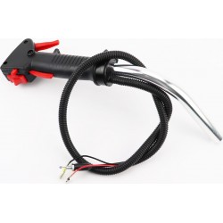 Ручка газа + трос Тип 2, (курок "узкий", с трубой) Китай