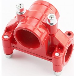 Крепление ручек к трубе, D-26мм к-кт, красное Китай