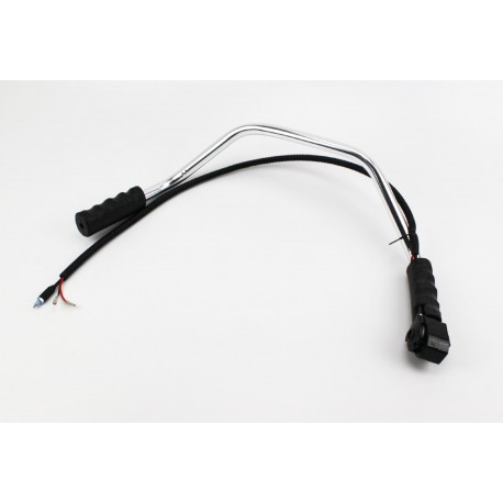 Ручка газа + трос (курок "рычаг", с трубой, цельная) Китай