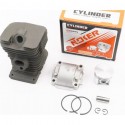 Цилиндр, к-кт (цпг) MS-180 38мм (палец 10мм), чёрный + поддон NOKER