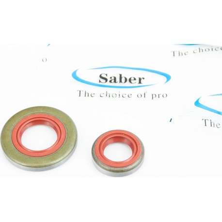 Сальники, к-кт 2шт (12x20x5/ 15x29,6x4) MS-260/360, металл SABER