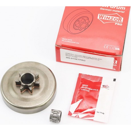 Тарелка сцепления "звезда" 325-7 Husqvarna-340/345/350/351/353/357/359/445/450/560 + подшипник + смазка, "PRO SERIA" WINZOR