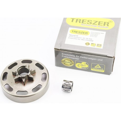 Тарелка сцепления "звезда" 325-7 Husqvarna-435/435е/440 + подшипник TRESZER