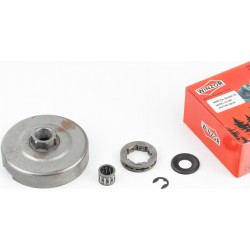 Тарелка сцепления + звезда 3/8-7 Husqvarna-365/371/372, JONSERED-CS2165/2171/2172 + подшипник + шайбы WINZOR