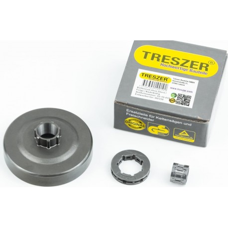 Тарелка сцепления + звезда 325-7 Husqvarna-340/345/350/351/353/357/359/445/450/560 + подшипник TRESZER