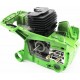 Блок двигуна у зборі 45cc 43мм, зелений картер, чорний циліндр Китай