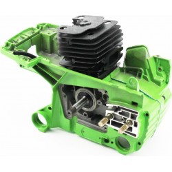 Блок двигателя в сборе 45cc 43мм, зелёный картер, чёрный цилиндр Китай