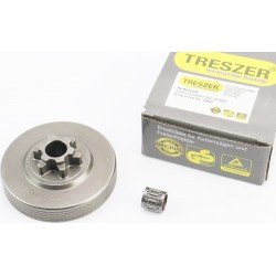 Тарелка сцепления "звезда" 3/8-6 3800, Partner-340S/350S/360S, AL-KO + подшипник TRESZER