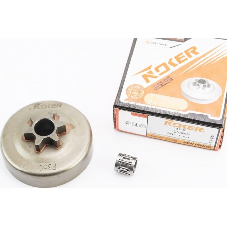 Тарілка зчеплення "зірка" 3/8-6 + підшипник Partner-350/351/352/371/372, Husqvarna-235/236/240, OLEO MAC-936-937-940-941 NOKER