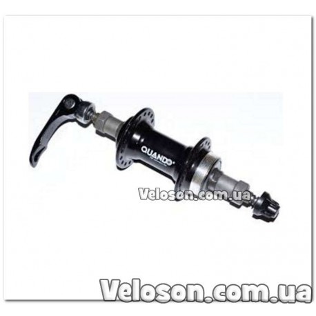 Quando Втулка ЗАДНЯЯ, АЛЮМИНИЙ ,  ЭКСЦЕНТРИК, ЧЕРНАЯ,  на 36 спиц.