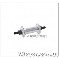 Quando Втулка ПЕРЕДНЯЯ, АЛЮМИНИЙ, ГАЙКА, Серебристая,  на 36 спиц.