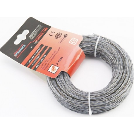 Струна косильна d-3,0мм 15м "свердло", двокомпонентна (різні кольори, можливий напис 3,3мм) Китай