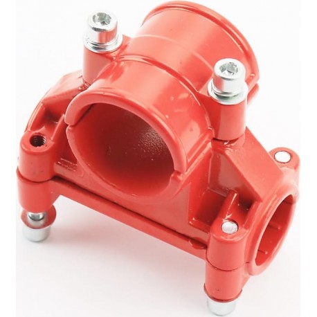 Крепление ручек к трубе, D-28мм к-кт, красное Китай