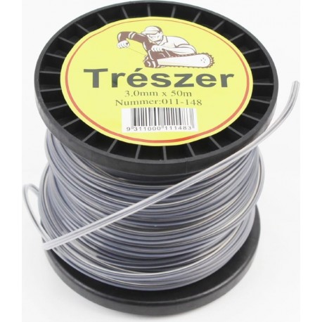 Струна косильна d-3,0мм 50м "квадрат", двокомпонентна TRESZER