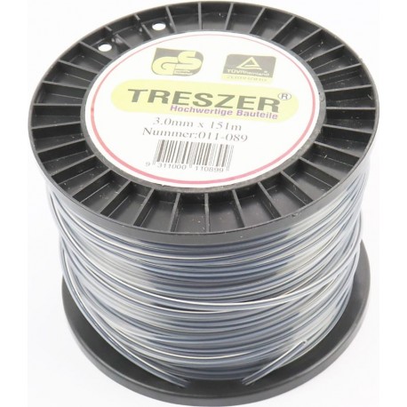 Струна косильна d-3,0мм 151м "квадрат", двокомпонентна TRESZER