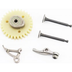 Клапана впускной (H-43,9/ D-13,5/ d-4), выпускной (H-43,9/ D-12/ d-4), к-кт 139F-4Т + шестерня распредвала + коромысла Китай