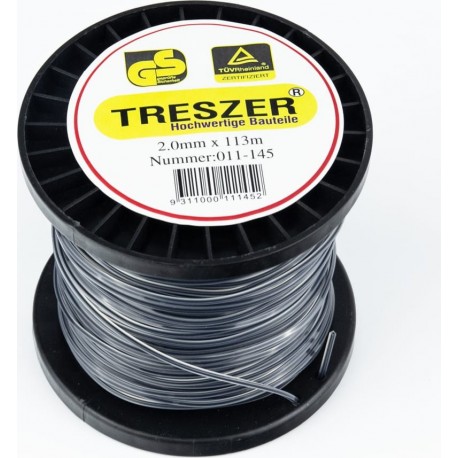 Леска, d-2,0мм 113м "квадрат", двухкомпонентная TRESZER