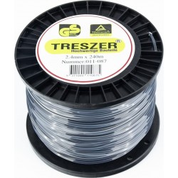 Леска, d-2,4мм 240м "квадрат", двухкомпонентная TRESZER