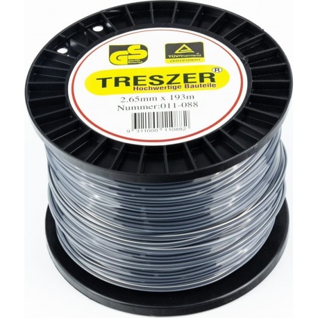 Леска, d-2,65мм 193м "квадрат", двухкомпонентная TRESZER