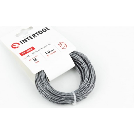 Леска, d-1,6мм 15м "сверло", двухкомпонентная (DT-2326) INTERTOOL