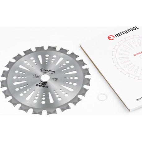 Нож 40Тх255мм победитовые зубья, двухсторонний (DT-2351) INTERTOOL