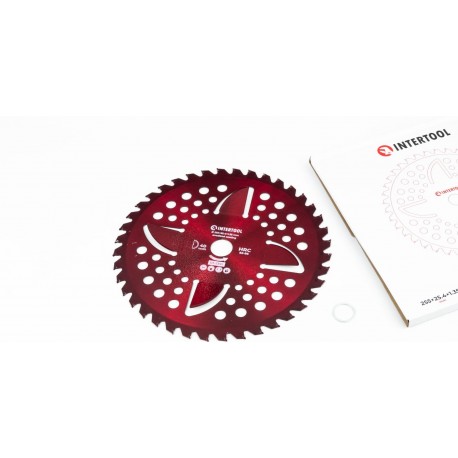 Нож 40Тх255мм победитовые зубья "лепесток", "RED" (DT-2355) INTERTOOL
