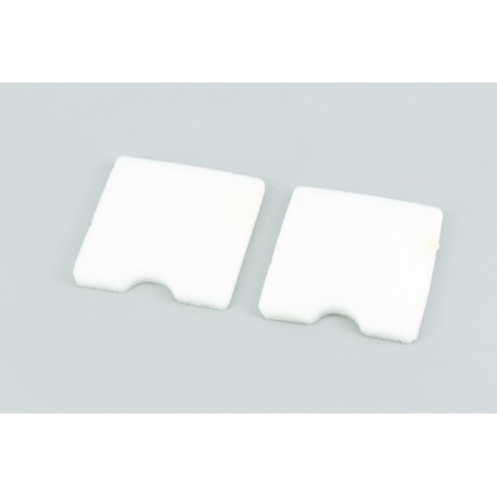 Фильтр воздушный-элемент квадратный,  поролон, одна выборка, без пропитки, белый, к-кт 2 шт Китай