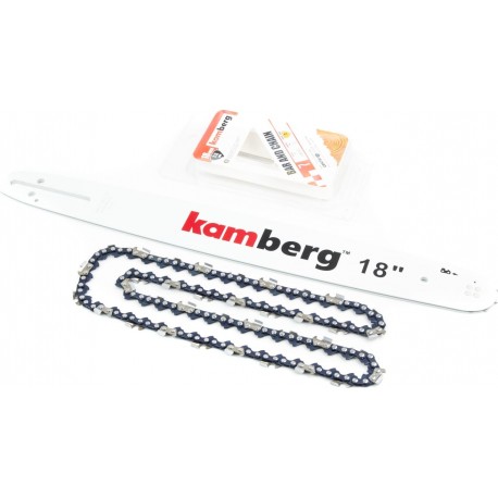 Шина 18"-1,5мм 325 72зв L-52см + ланцюг 325-1,5мм, 72зв. квад. зуб, на блістері KAMBERG