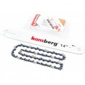 Шина 14"-1,3мм 3/8" 50зв L-39см + цепь 3/8"-1,3мм-50зв. квад. зуб, на блистере KAMBERG
