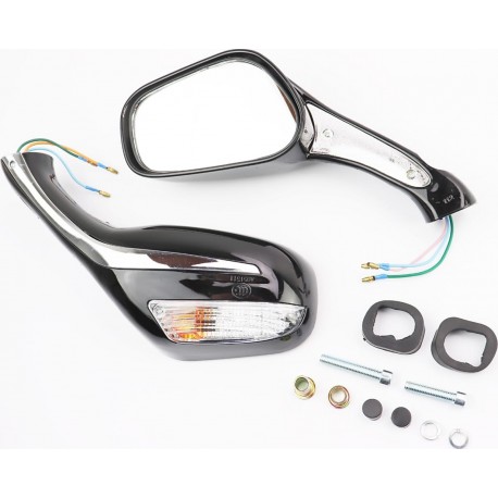 Зеркала к-кт "STORM", чёрные с поворотниками, М8 (ССС-знак качества) Китай