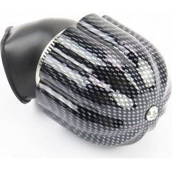 Фільтр повітряний нульовий 42мм 45град. з ковпачком хвилястим "КАРБОН" Китай