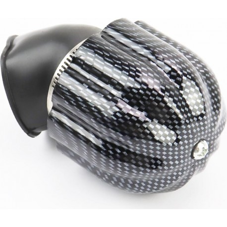 Фильтр воздушный нулевой 42мм 45град. с колпачком волнистым "КАРБОН" Китай