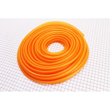 Шланг паливний 5x8мм-20метрів, помаранчевий "силікон" Китай