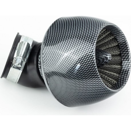 Фильтр воздушный нулевой 42мм 45град. "ТУРБИНА", карбон Китай