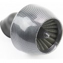 Фільтр повітряний нульовий 35мм 45град. "ТУРБИНА" карбон Китай