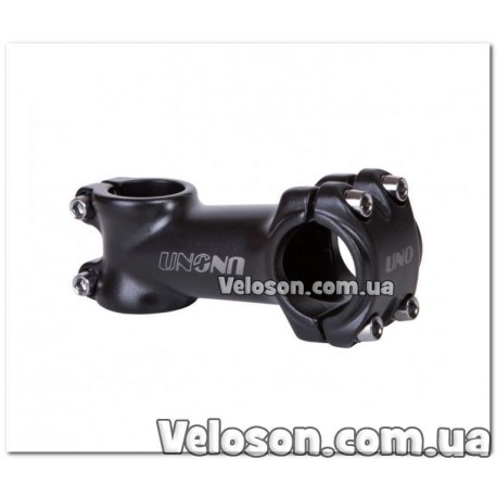 UNO вынос, Алюминиевый, Черный, A-Head 1-1\8,  крепл. руля под 4 болта, Диа:31,8, Длина:75мм, Угол  7 град