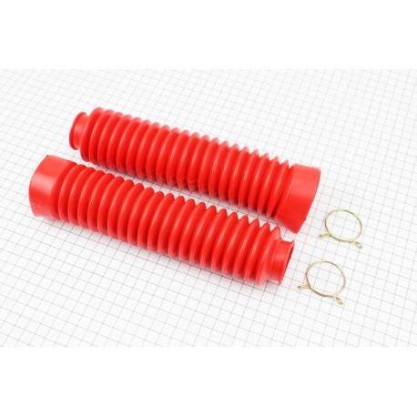 Гофра вилки передней, d-30/50мм/ L-250мм к-кт 2шт, красный Китай