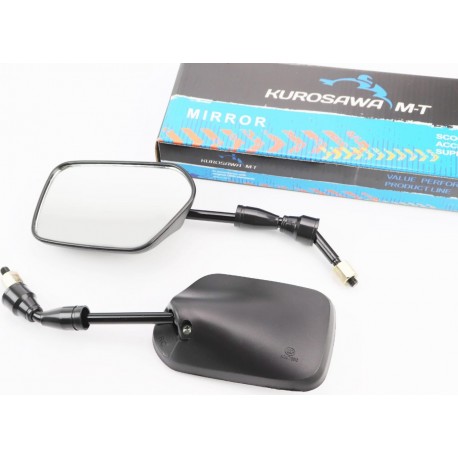 Дзеркала к-кт КВАДРАТ, чорні М8 KUROSAWA