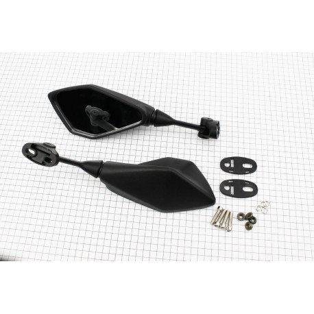 Дзеркала к-кт на мотоцикл "призма" під два болта, чорні тип 1 (ССС-знак якості) Китай