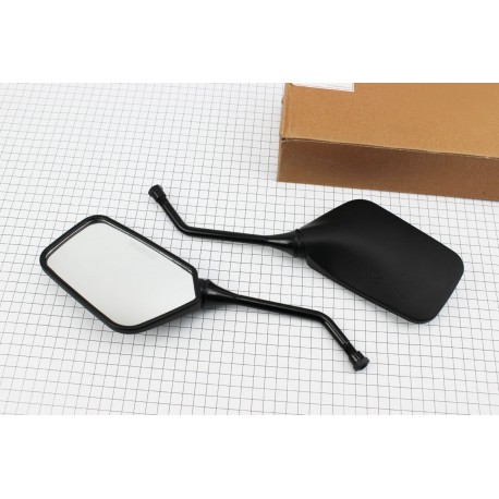 Зеркала к-кт КВАДРАТ, чёрные М10 (ССС-знак качества) ZHENGHE