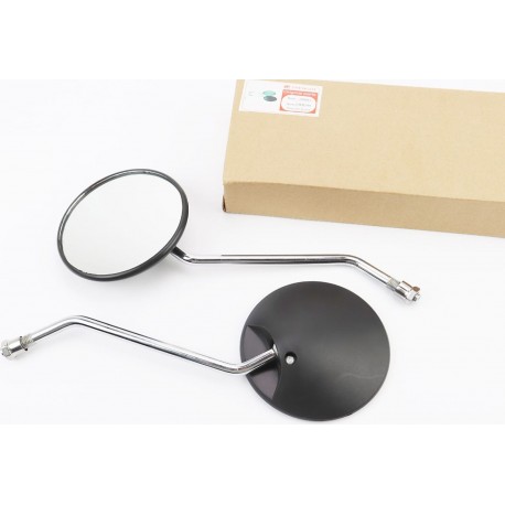 Зеркала к-кт круглые, чёрные "Delta", М10 ZHENGHE