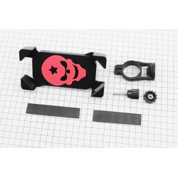 Тримач телефону на кермо з червоним малюнком (мінім. розмір телефону 60x124мм, макс. розмір 80x160мм) Китай