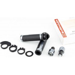 Ручки руля с вставкой, с заглушками, "МЕТАЛЛ", графит BARRACUQA