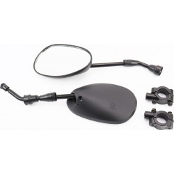 Зеркала к-кт "КАПЛЯ" с креплением на руль, М8, чёрные Китай