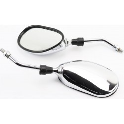 УЦЕНКА Зеркала к-кт DIO, хром "капли", М8 (незначительные царапины, возможны дефекты покраски, см. фото) Китай