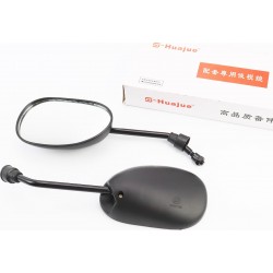 Зеркала к-кт DIO, чёрные "капли", М8 "длинная ножка" (ССС-знак качества) Huanjue