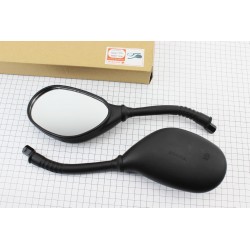 Зеркала к-кт DIO, чёрные "капли", М8 "длинная ножка в чехле резиновом" (ССС-знак качества) ZHENGHE
