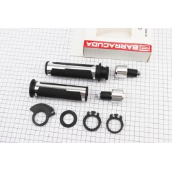 Ручки керма зі вставкою з заглушками, "МЕТАЛ", сірі BARRACUQA