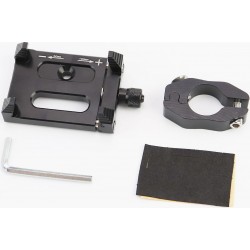 Держатель телефона на руль металлический, ширина 50-100мм регулируемая, чёрный Китай